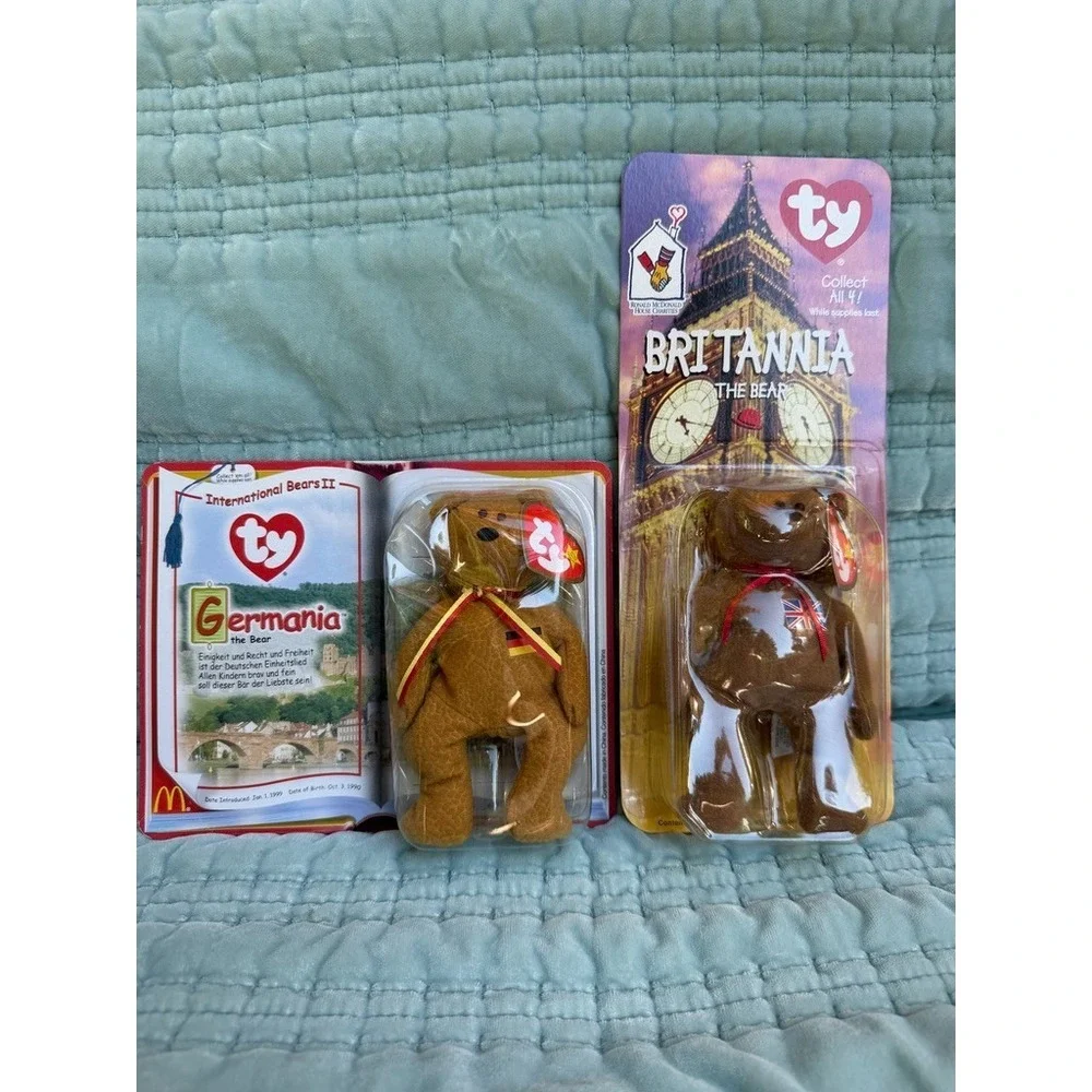 Ty Teenie Beanie Babies McDonald's Germania Britannia Bears NIB Vintage 1999 Lot
